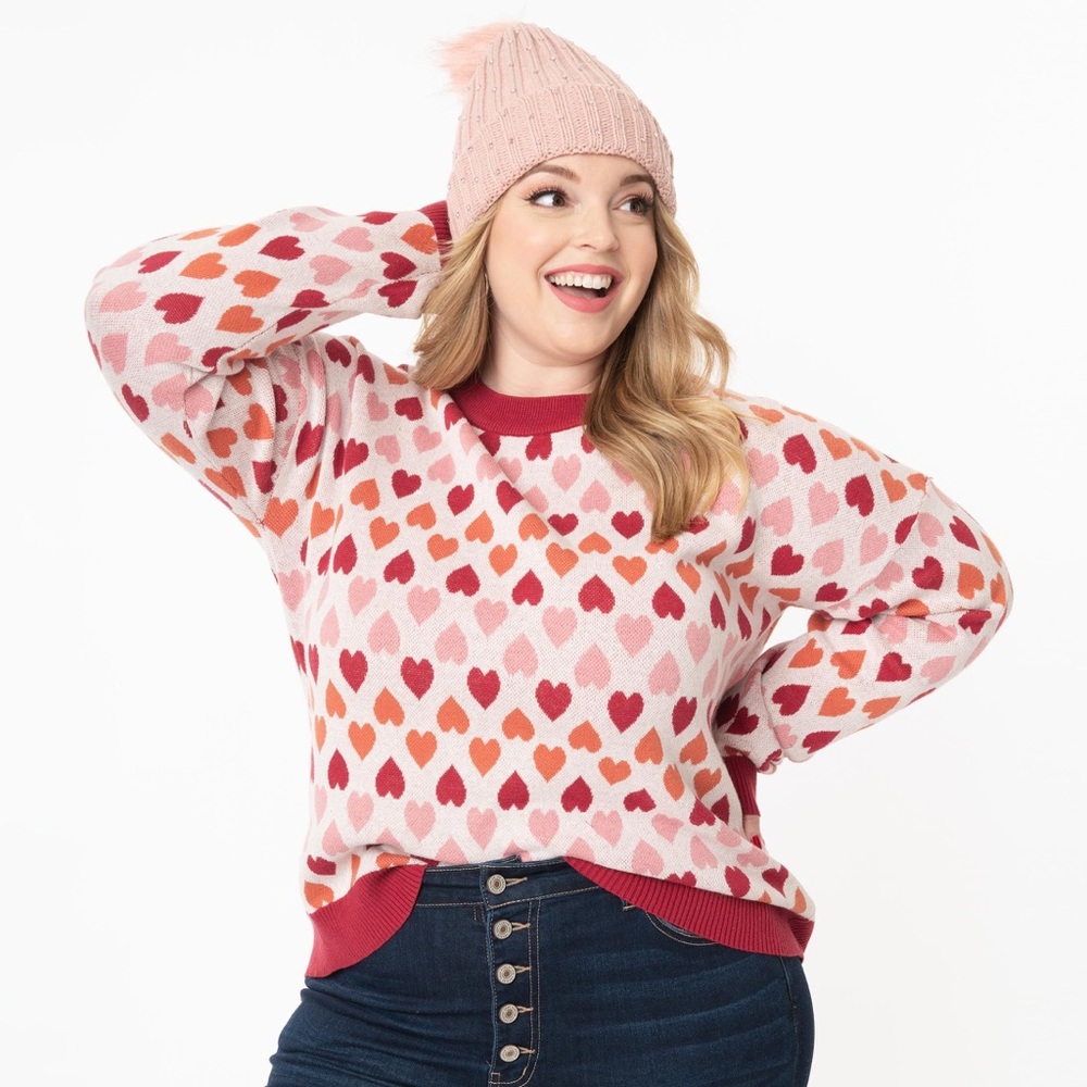 Heart Pattern Sweater